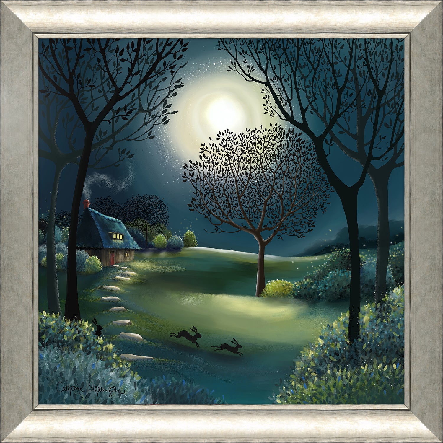 A Race To The Moon framed print by Catherine Stephenson