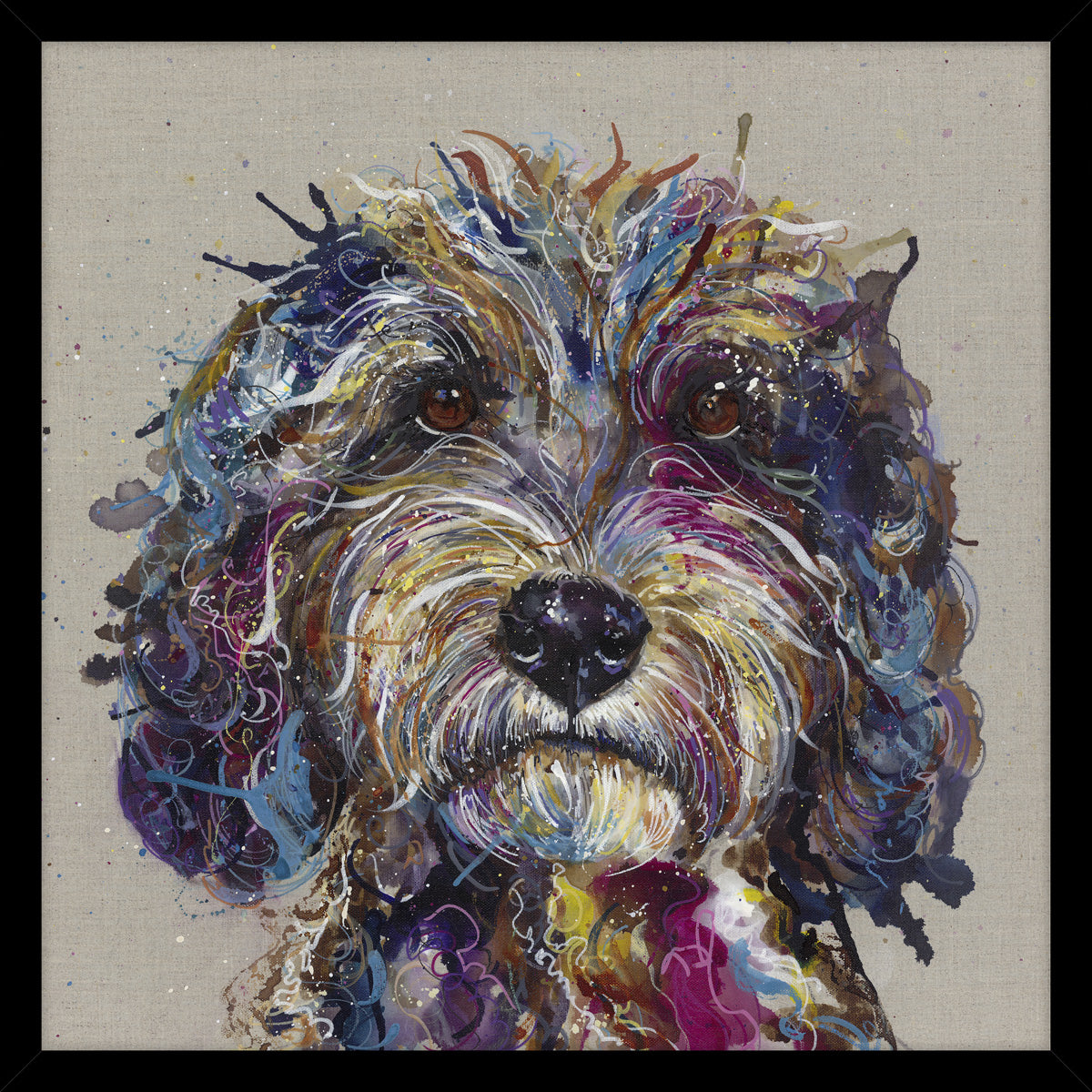 Cockapoo framed print by Louise Luton