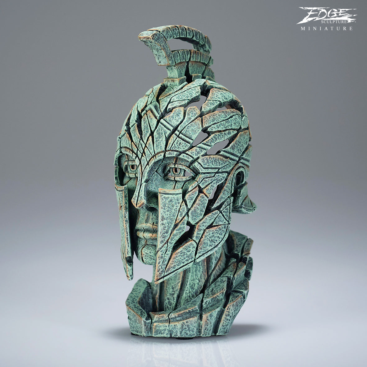 Spartan Bust Verdigris Miniature