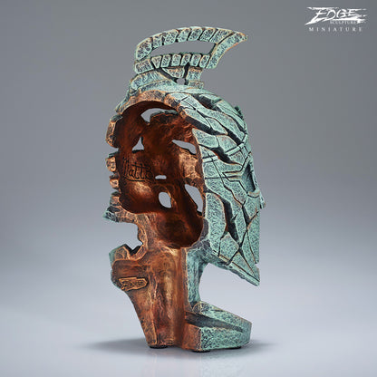 Spartan Bust Verdigris Miniature