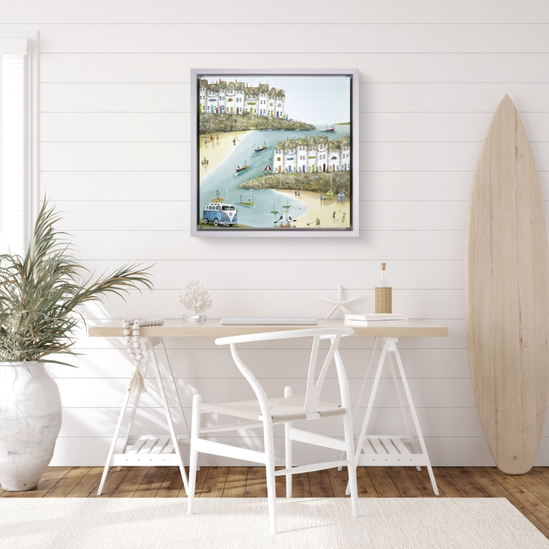 Surf's Up limited edition framed print by Rebecca Lardner